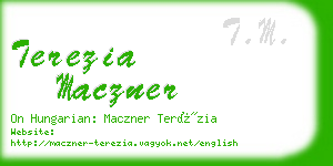 terezia maczner business card